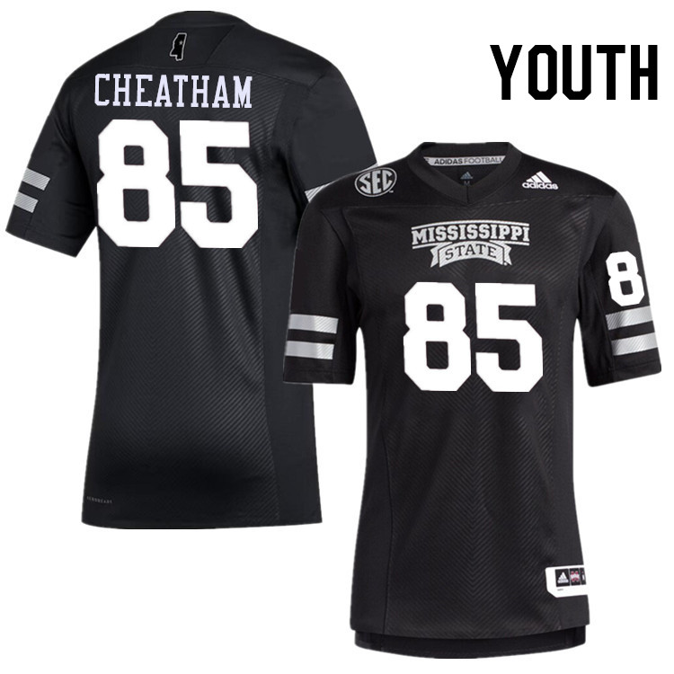 Youth #85 Thomas Cheatham Mississippi State Bulldogs College Football Jerseys Stitched-Black